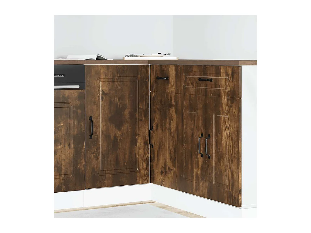 Onderkast Kalmar bewerkt hout gerookt eikenkleurig