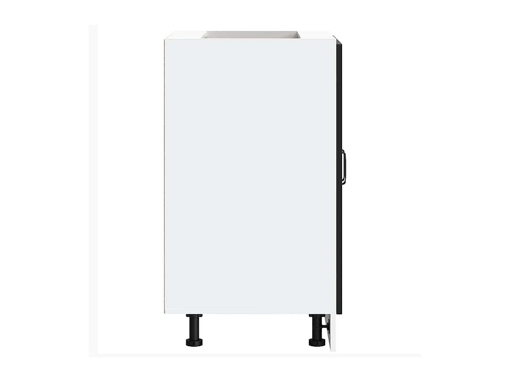 Meuble bas pour évier Kalmar noir 60x46x81,5 cm bois ingénierie