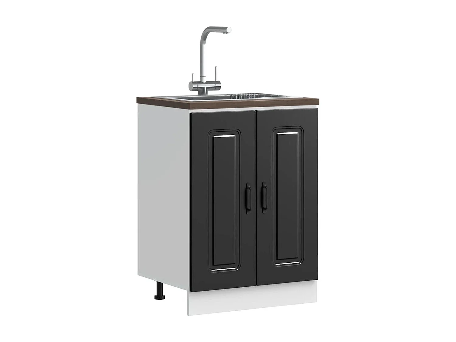 Mobile base lavello Kalmar Nero 60x46x81,5 cm in Truciolato