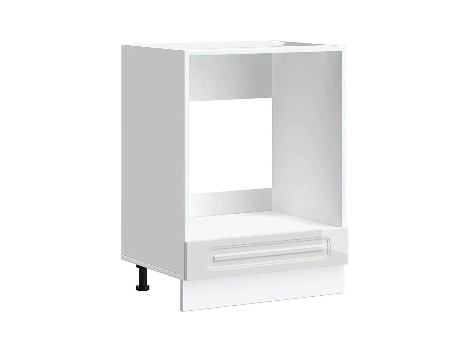 Armoire à four Kalmar blanc brillant bois d'ingénierie