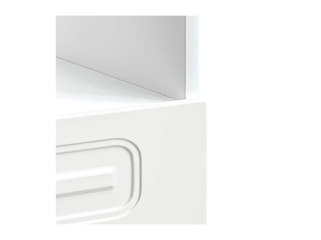 Armoire à four Kalmar blanc brillant bois d'ingénierie