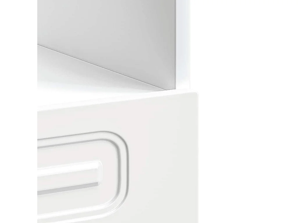 Armoire à four Kalmar blanc brillant bois d'ingénierie