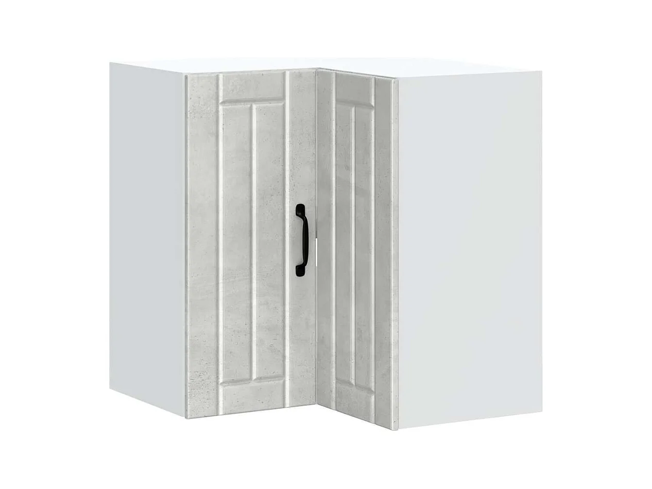 Küchen-Eckhängeschrank Lucca Betongrau Holzwerkstoff