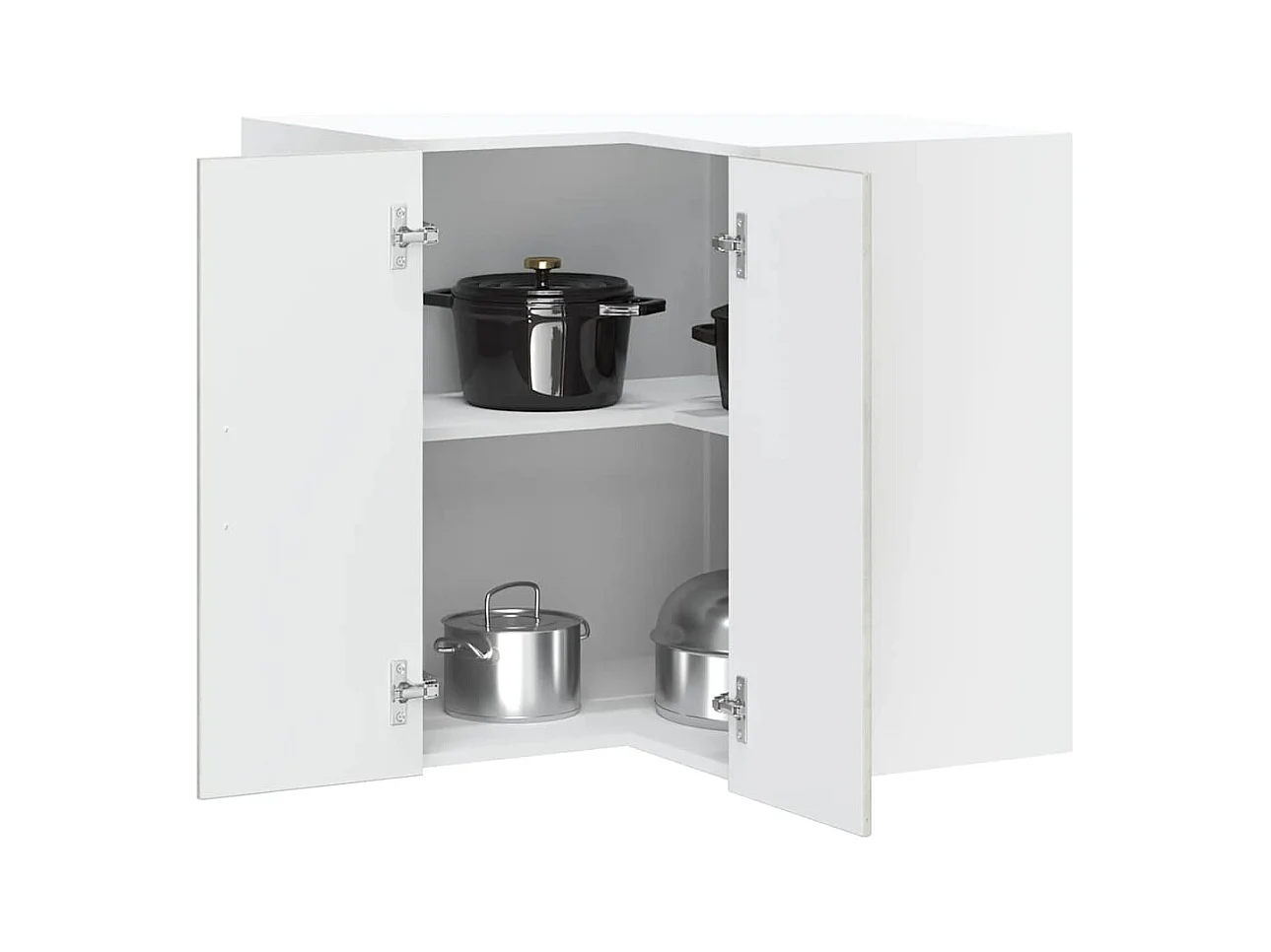 Pensile da Cucina ad Angolo Lucca Grigio Cemento in Truciolato