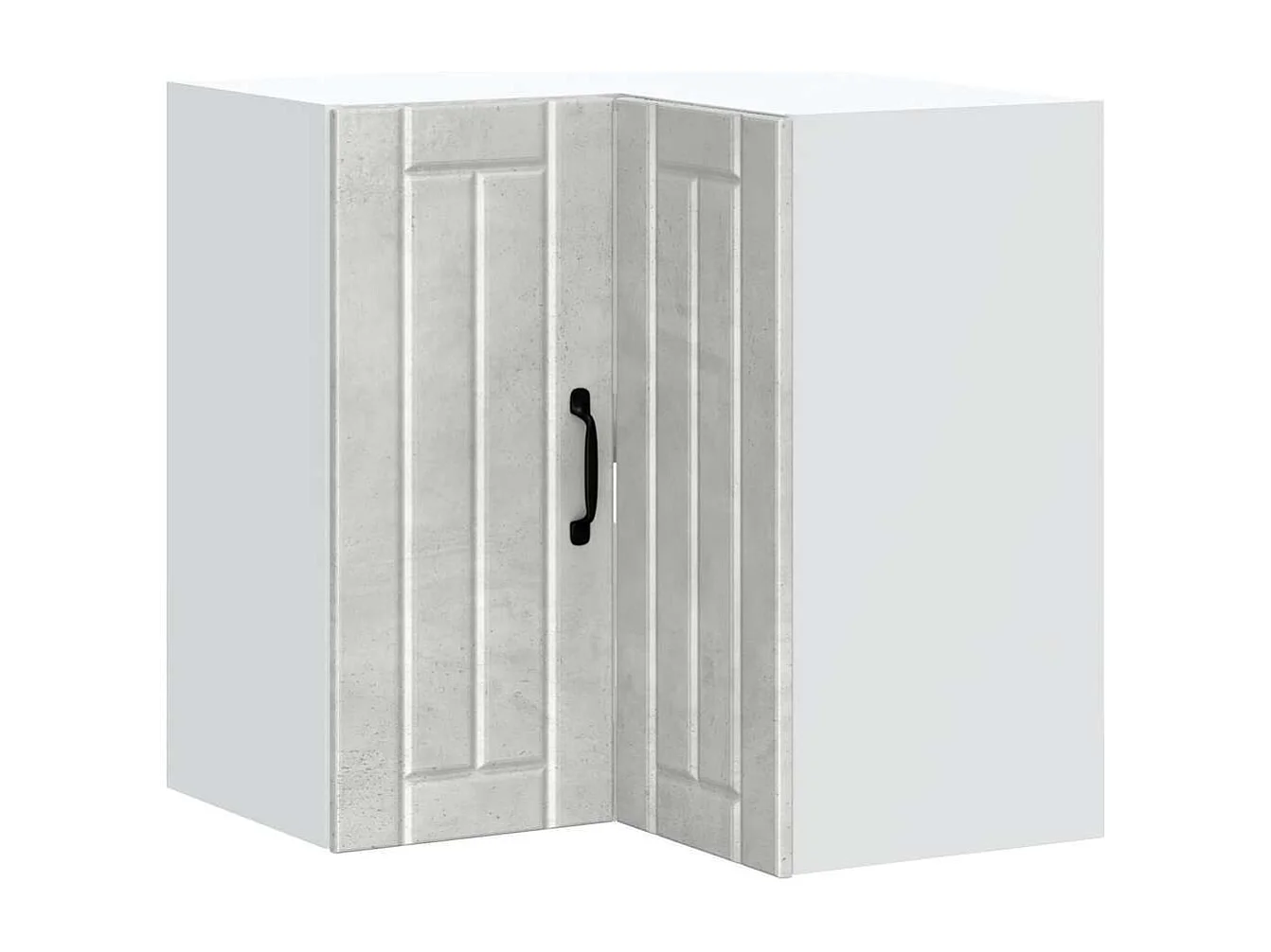 Armoire d'angle murale de cuisine Lucca gris béton