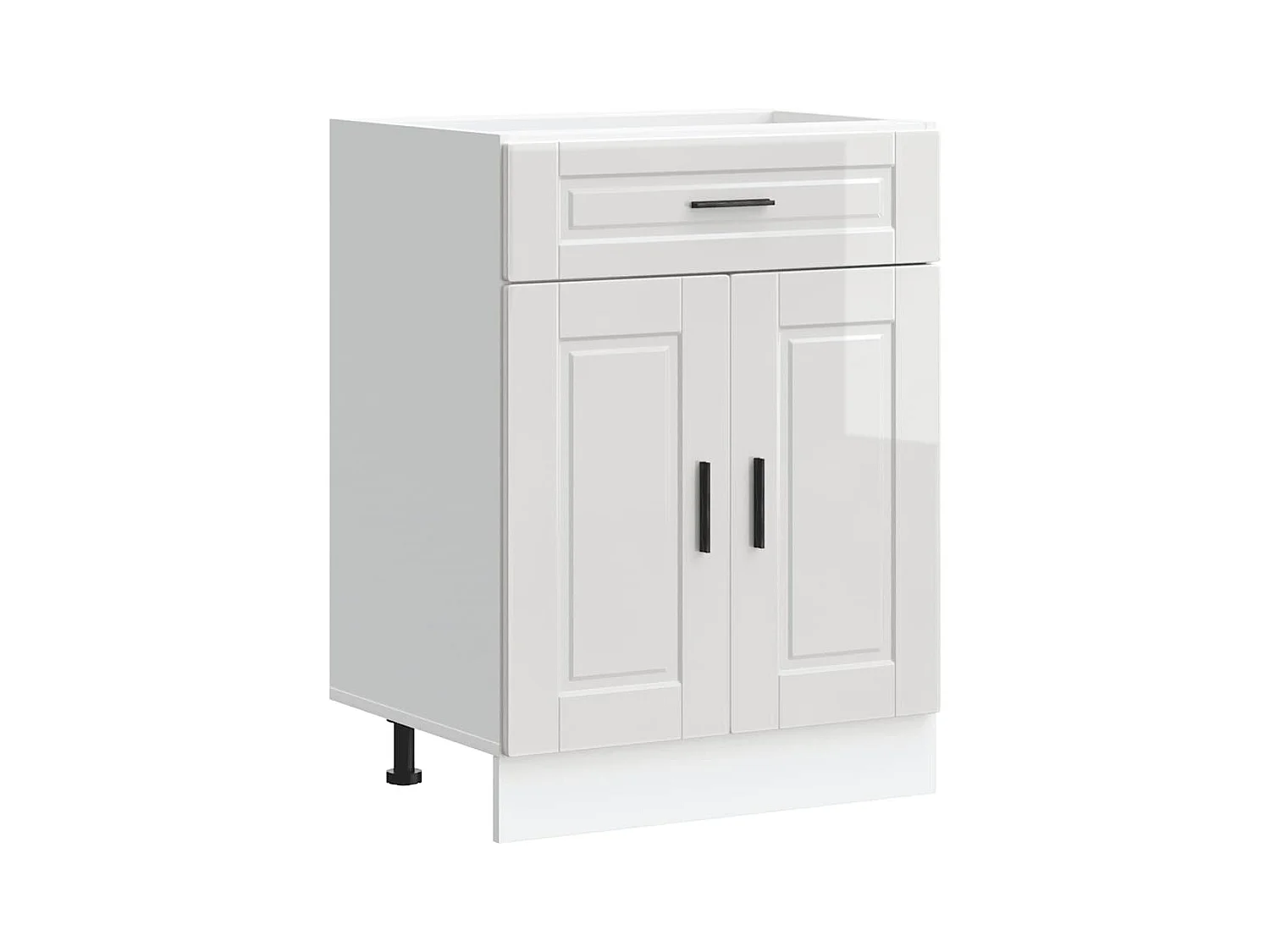 Armoire de cuisine Porto blanc brillant bois ingénierie