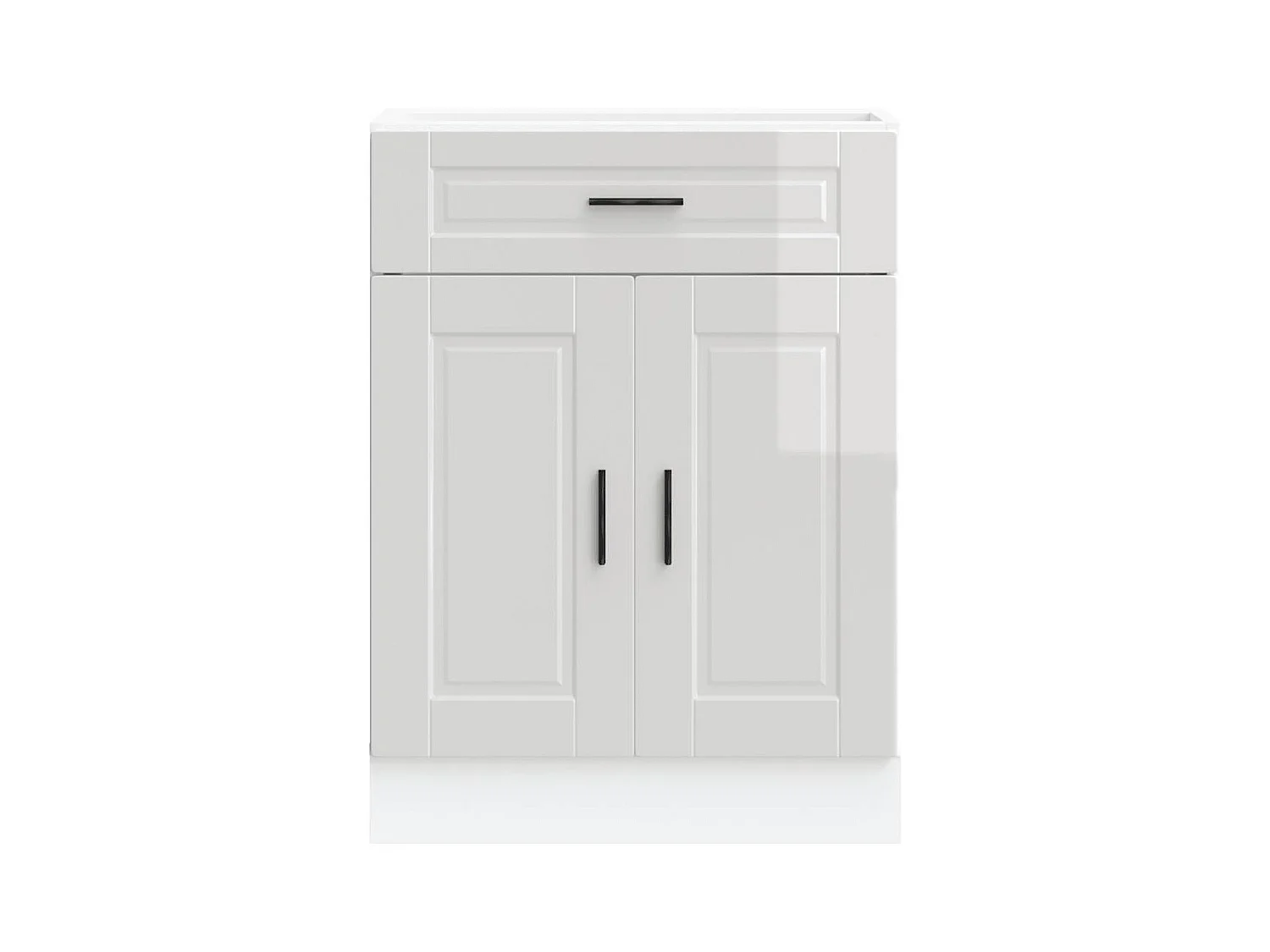 Armoire de cuisine Porto blanc brillant bois ingénierie
