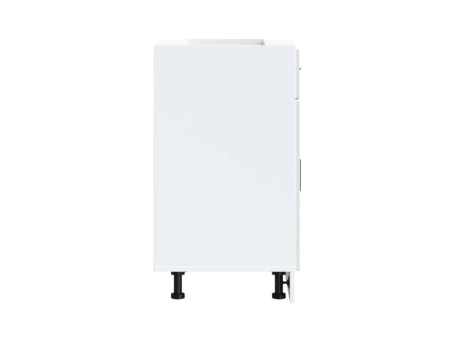 Armoire de cuisine Porto blanc brillant bois ingénierie