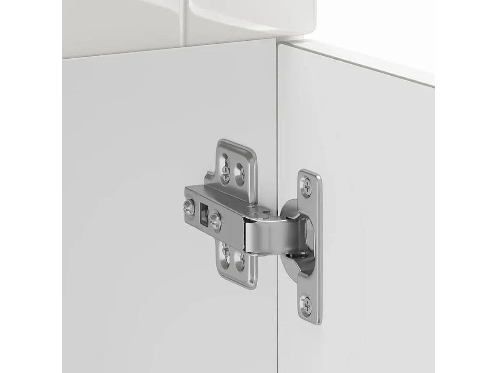 Armoire de cuisine Porto blanc brillant bois ingénierie