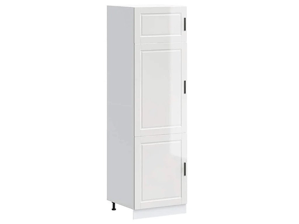 Armoire de cuisine Porto blanc brillant bois d'ingénierie