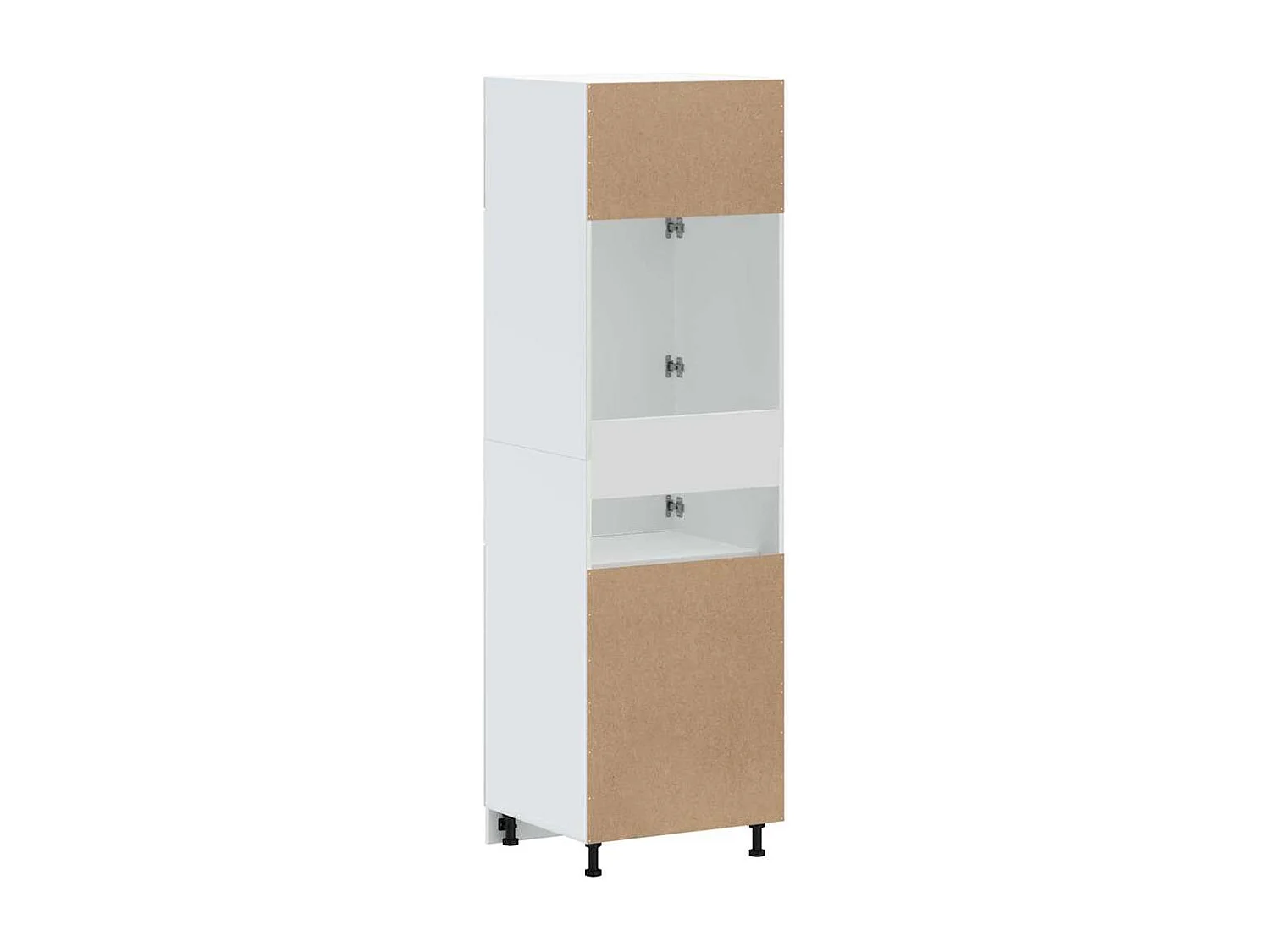 Armoire de cuisine Porto blanc brillant bois d'ingénierie