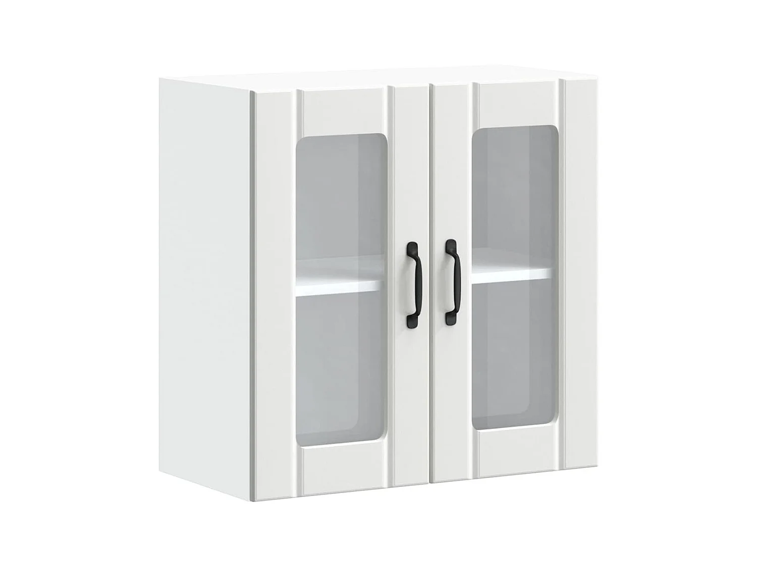 Pensile da Cucina con Porta in Vetro Lucca Bianco Truciolato