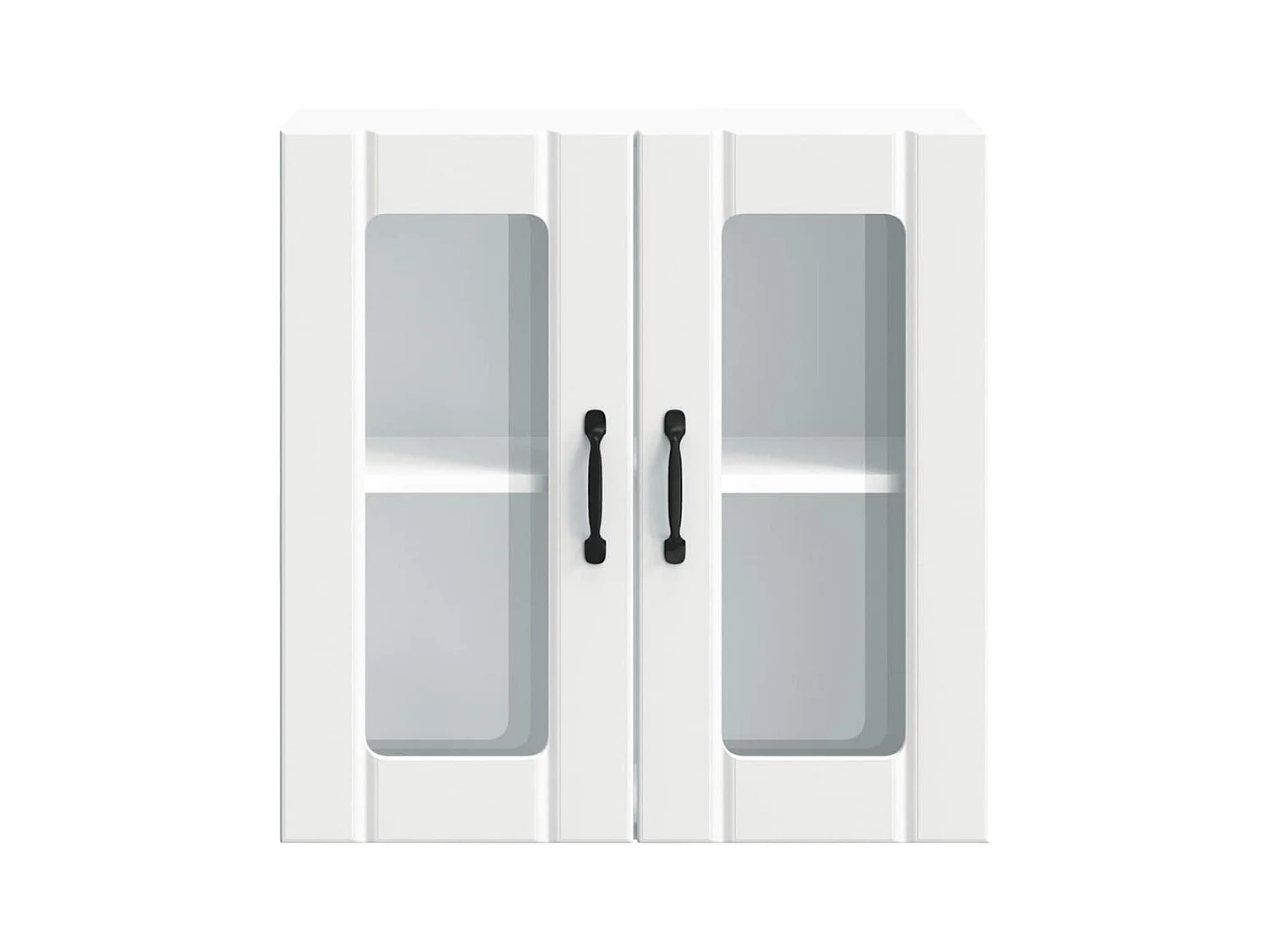 Pensile da Cucina con Porta in Vetro Lucca Bianco Truciolato