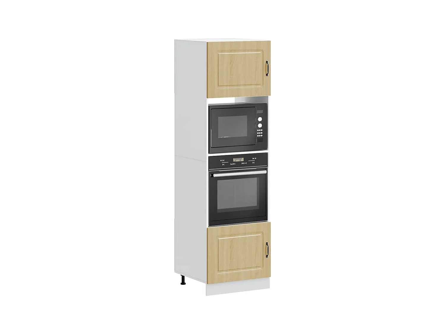 Armoires de four 2 pièces "Kalmar" en bois d'ingénierie chêne Sonoma