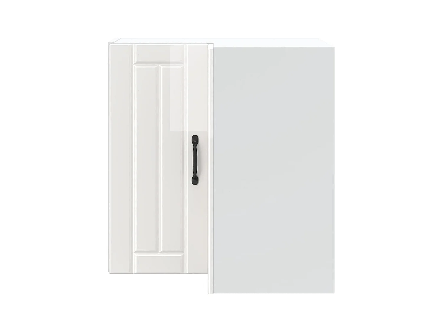 Küchen-Eckhängeschrank Lucca Hochglanz-Weiß Holzwerkstoff