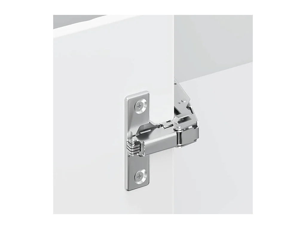 Küchen-Eckhängeschrank Lucca Hochglanz-Weiß Holzwerkstoff