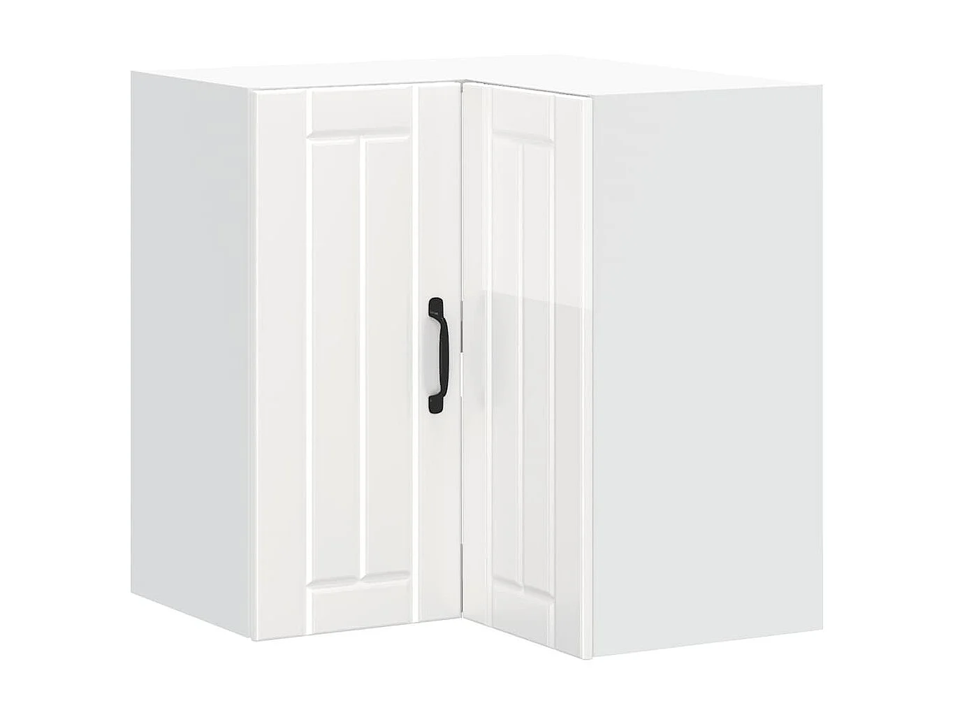 Armoire murale d'angle de cuisine Lucca blanc brillant