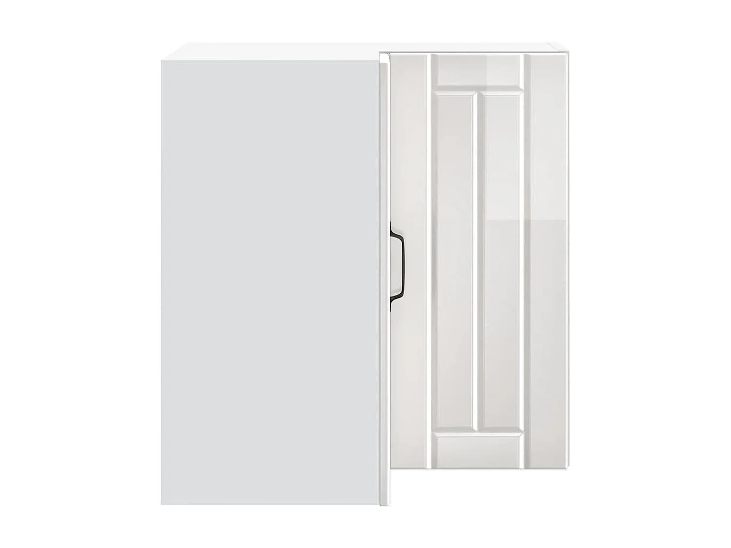 Armoire murale d'angle de cuisine Lucca blanc brillant