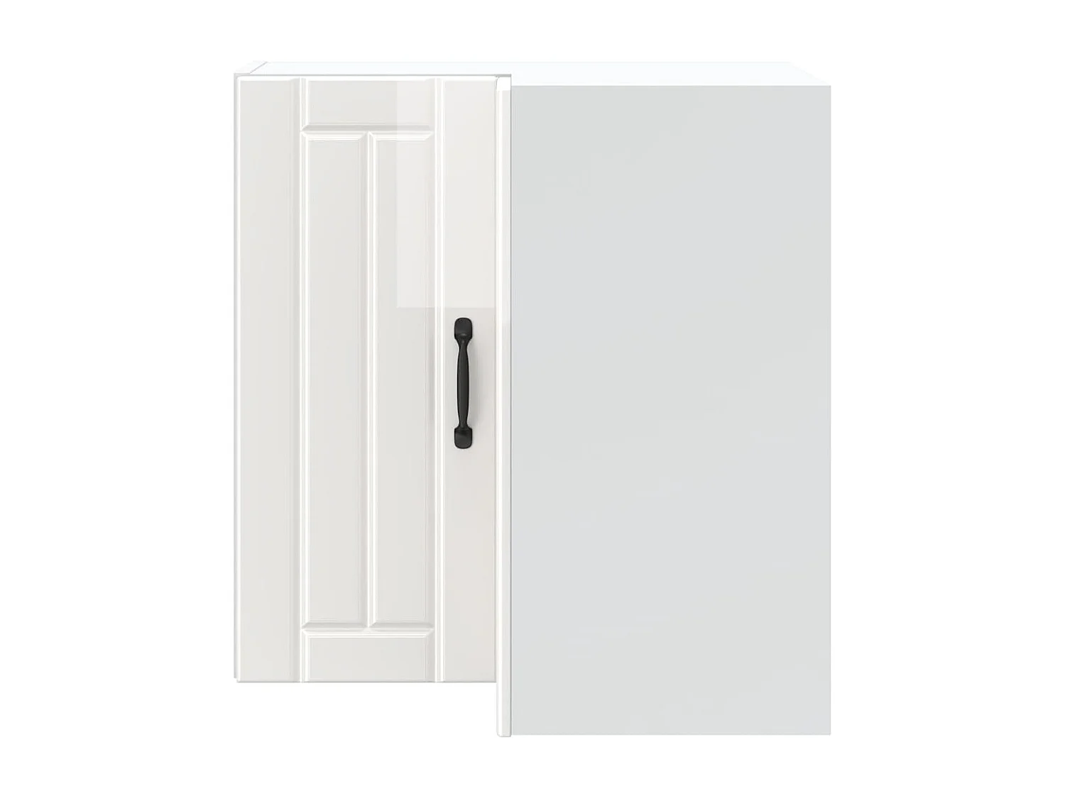 Armoire murale d'angle de cuisine Lucca blanc brillant