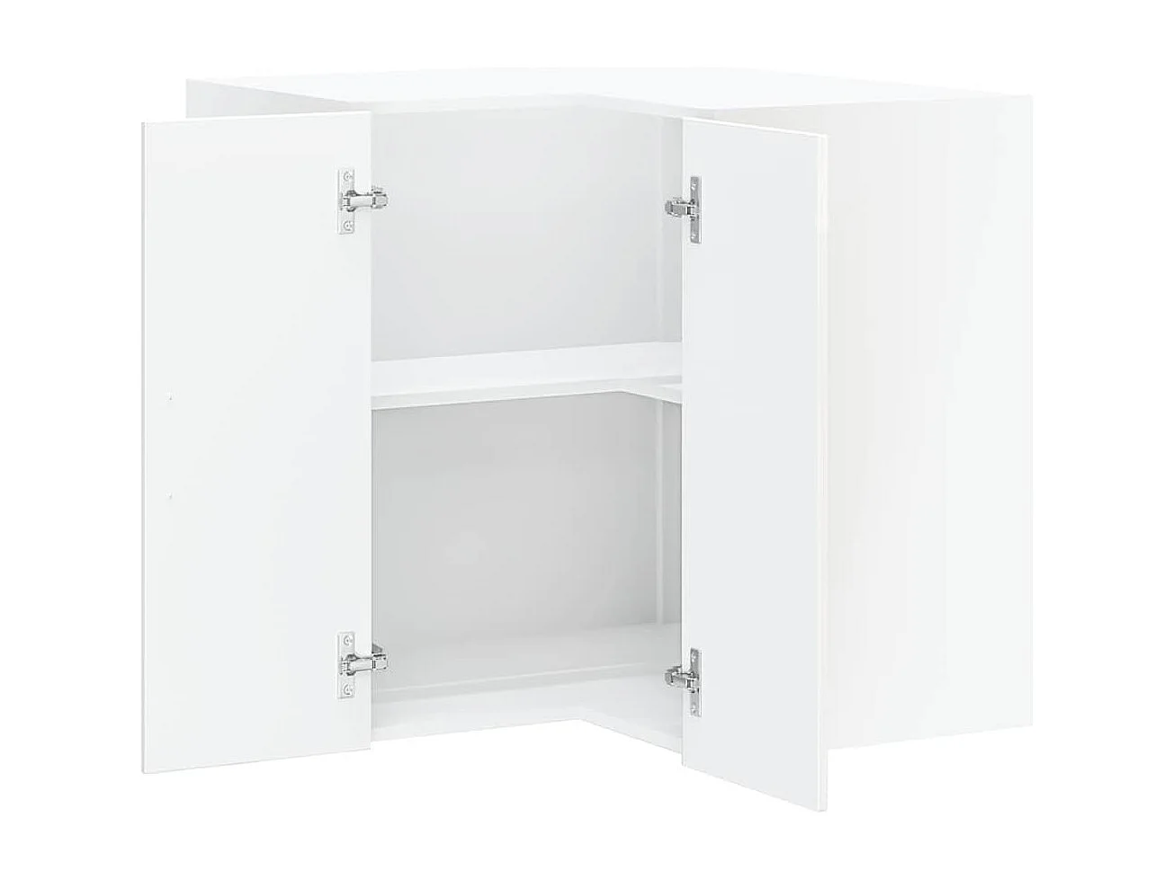 Armoire murale d'angle de cuisine Lucca blanc brillant