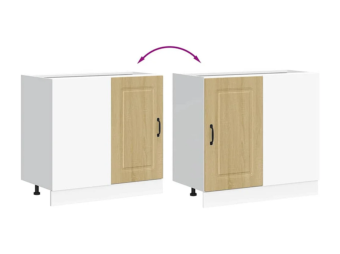 Armoire de cuisine Kalmar chêne sonoma bois d'ingénierie