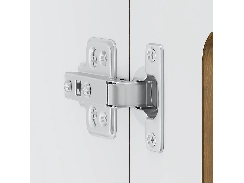 Armoire murale de cuisine avec porte vitrée "Kalmar" Chêne fumé Bois d'ingénierie