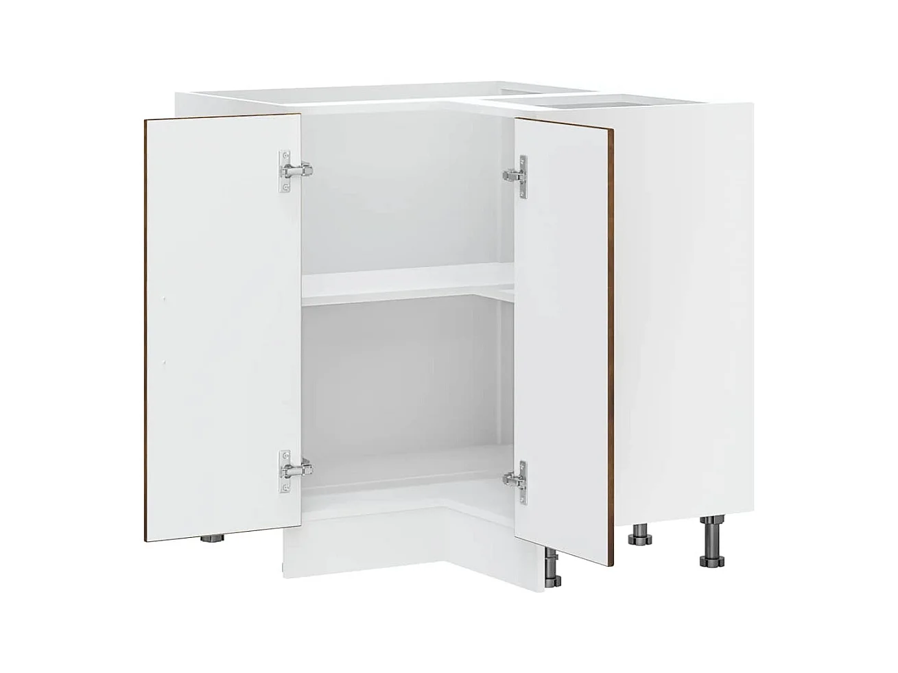 Armoire d'angle de cuisine Kalmar chêne fumé bois d'ingénierie