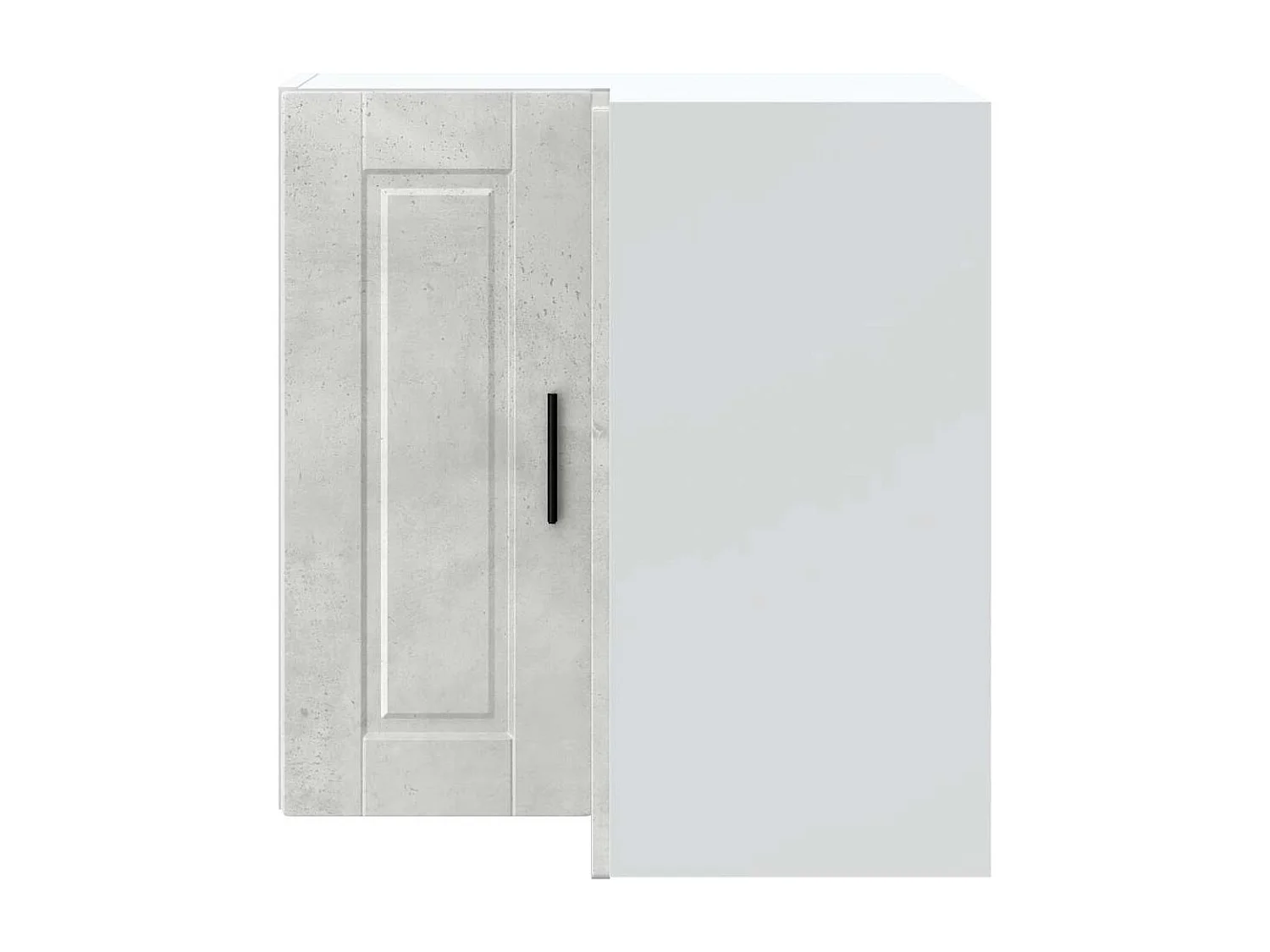 Armoire d'angle murale de cuisine Porto gris béton