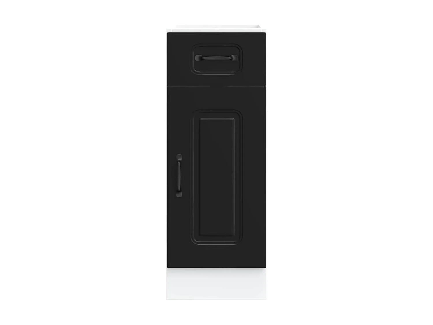 Armoire de cuisine Kalmar noir bois d'ingénierie