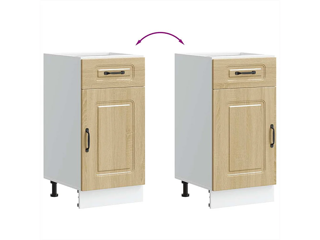 Armoire de cuisine Kalmar chêne sonoma bois d'ingénierie