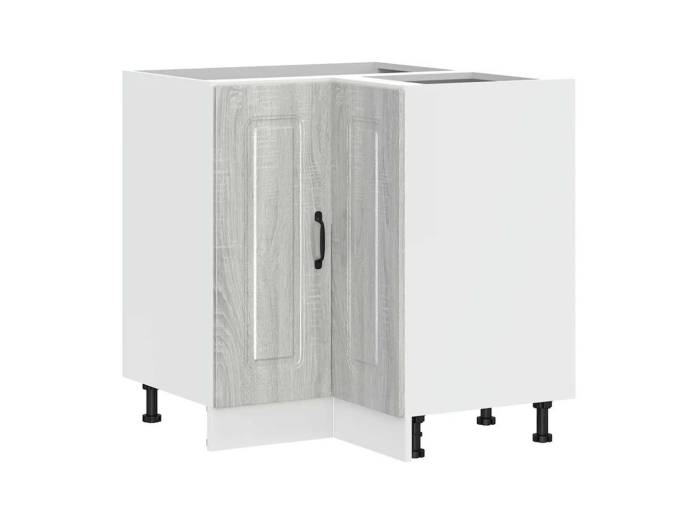 Küchen-Eckunterschrank Kalmar Grau Sonoma Holzwerkstoff