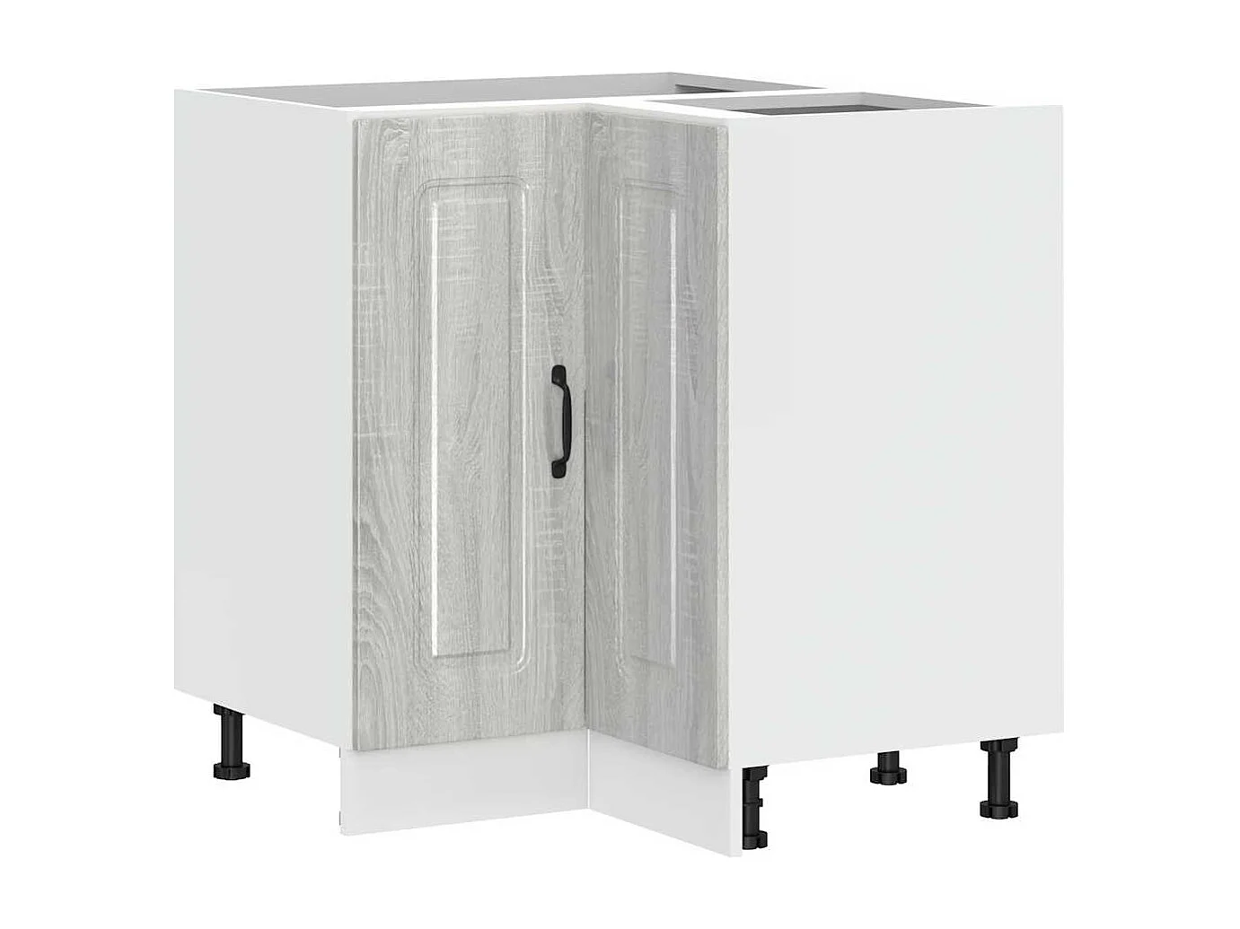 Küchen-Eckunterschrank Kalmar Grau Sonoma Holzwerkstoff