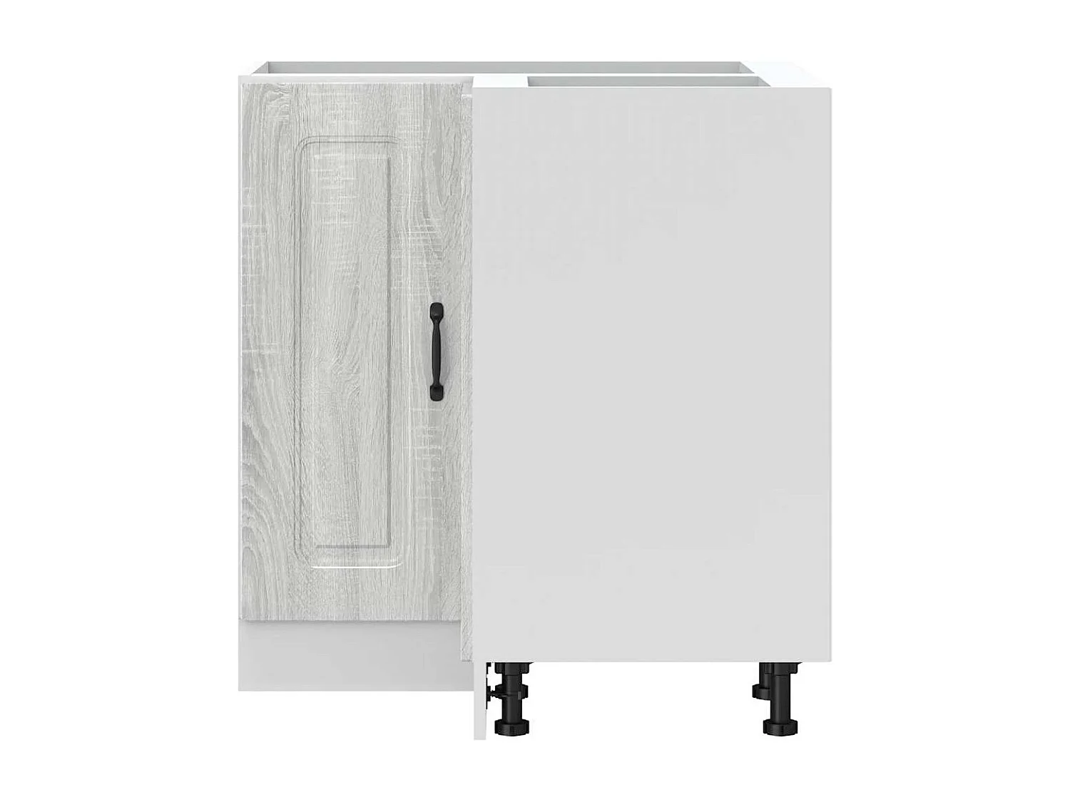 Küchen-Eckunterschrank Kalmar Grau Sonoma Holzwerkstoff