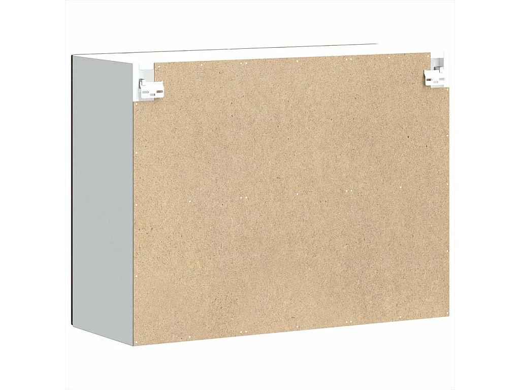 Armoire murale de cuisine et porte en verre Kalmar chêne marron