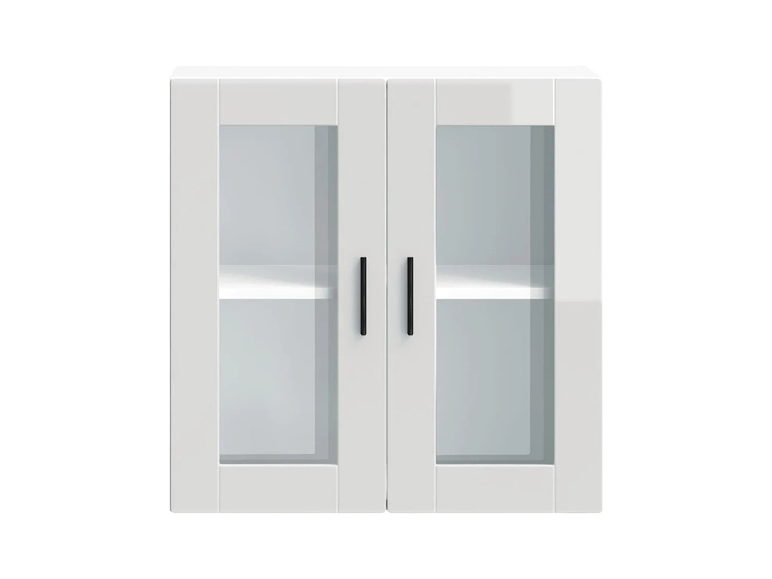 Keukenwandkast met glazen deur Porto hoogglans wit