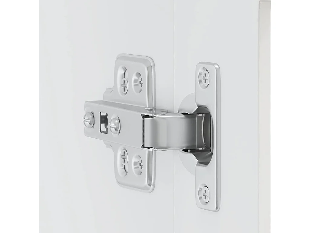 Armoire murale cuisine avec porte en verre Porto blanc brillant