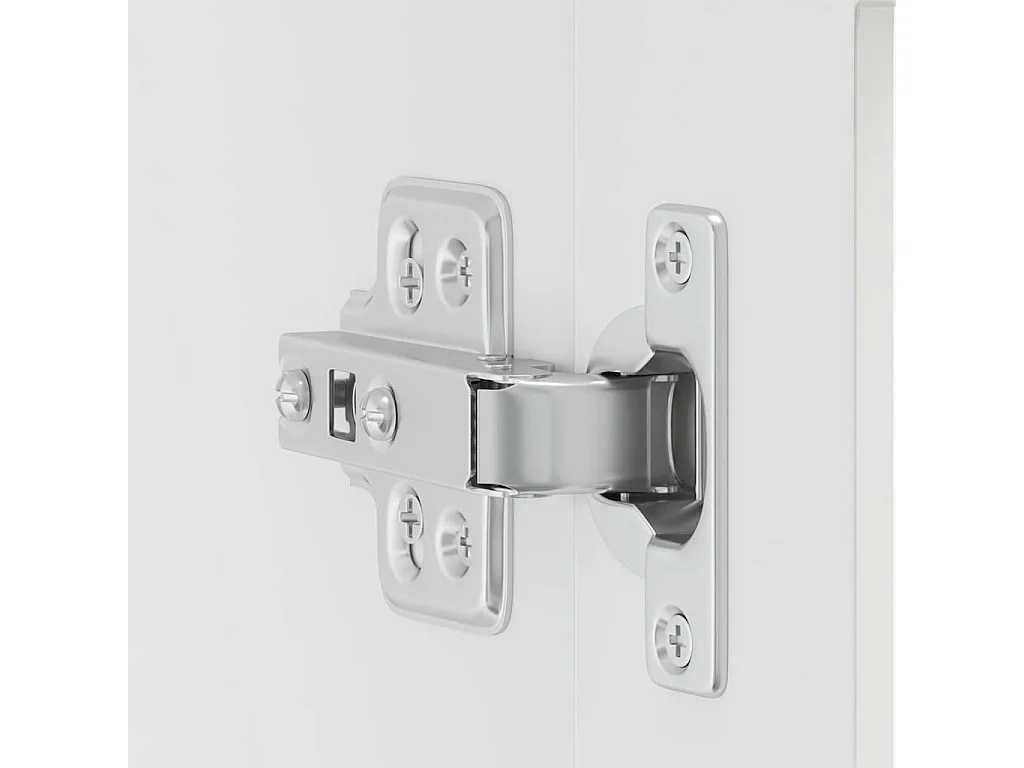 Armoire murale cuisine avec porte en verre Porto blanc brillant