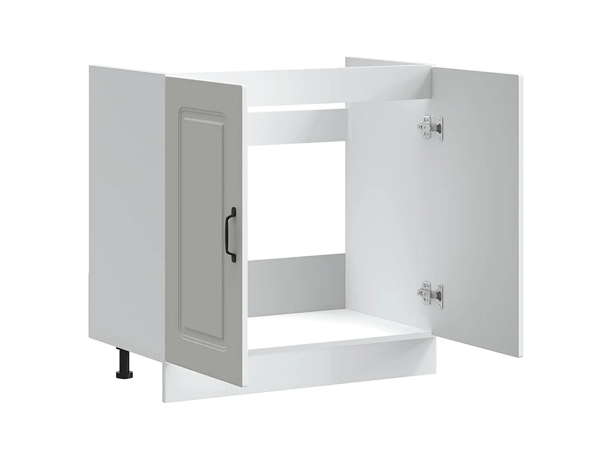 Spoelbakonderkast Kalmar 80x46x81,5 cm bewerkt hout wit