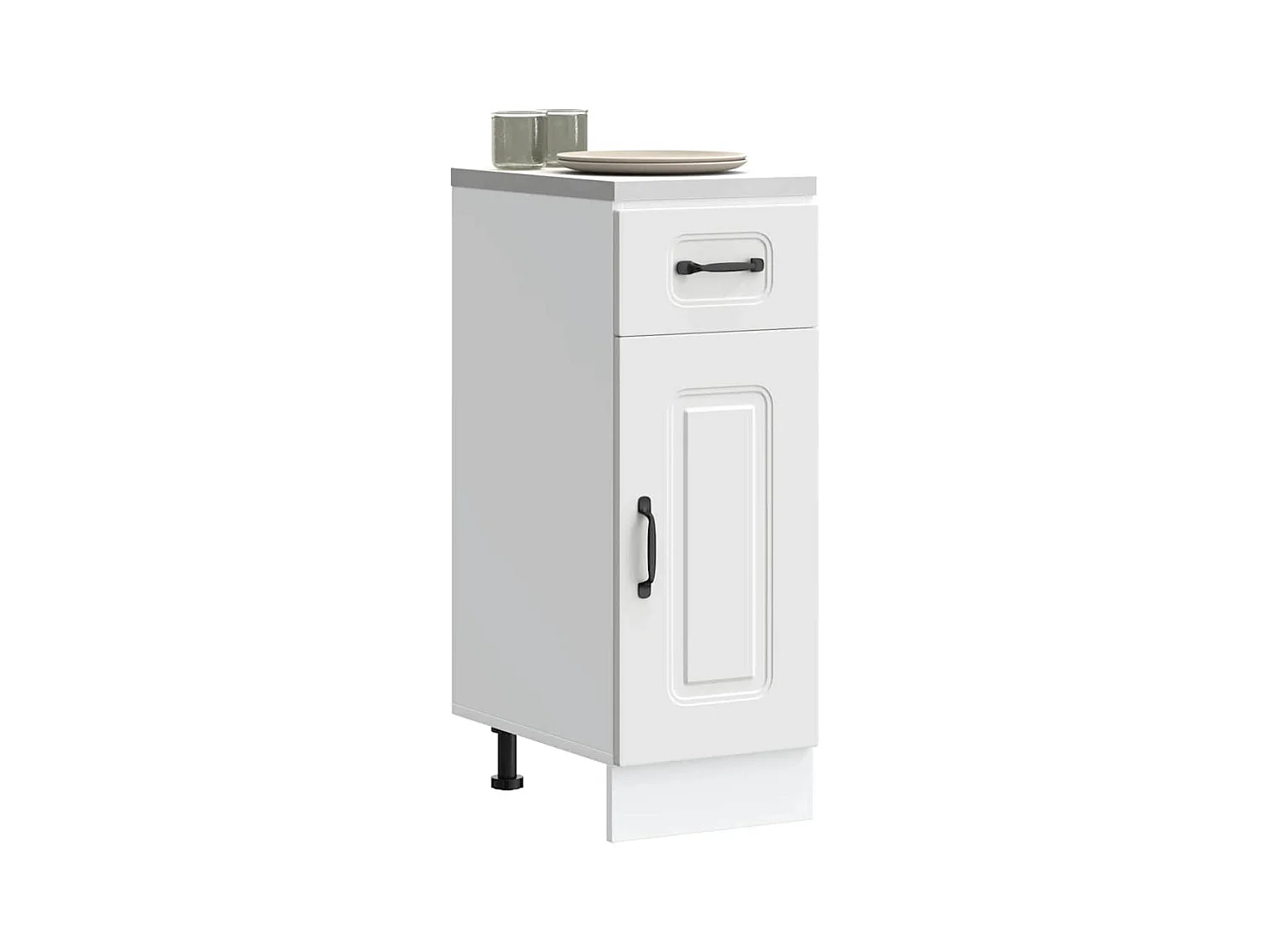 Armoire de cuisine Kalmar blanc bois d'ingénierie