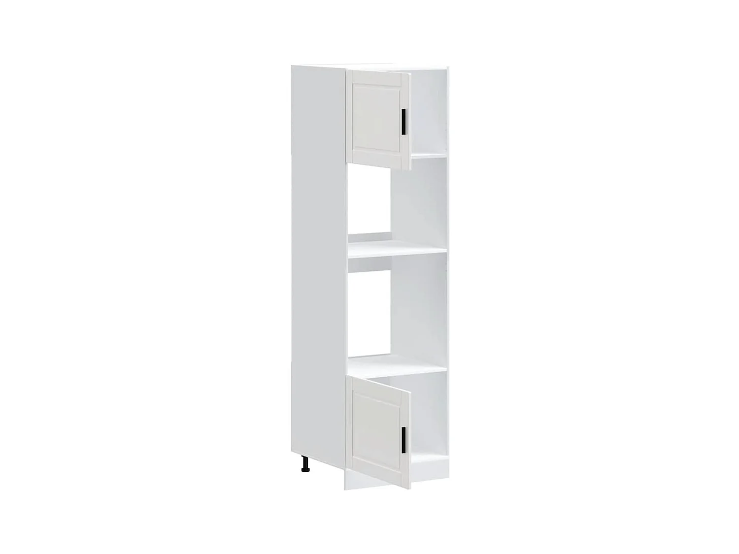 Ovenkasten 2 st Porto bewerkt hout wit