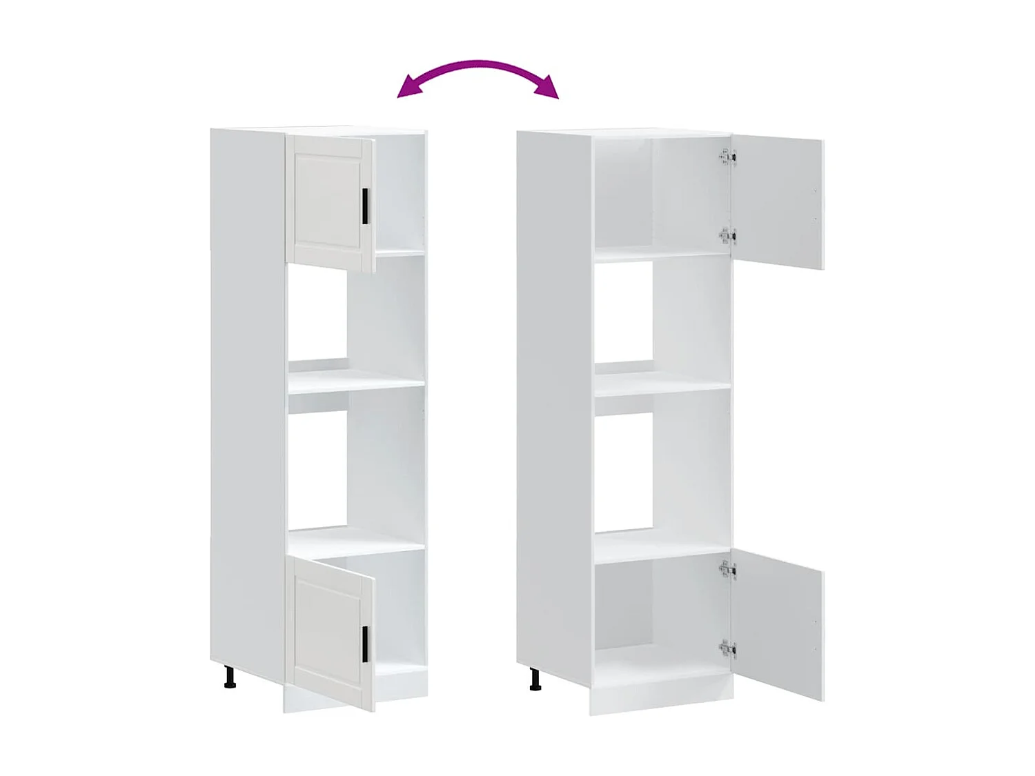 Armoires de four 2 pcs Porto blanc bois d'ingénierie