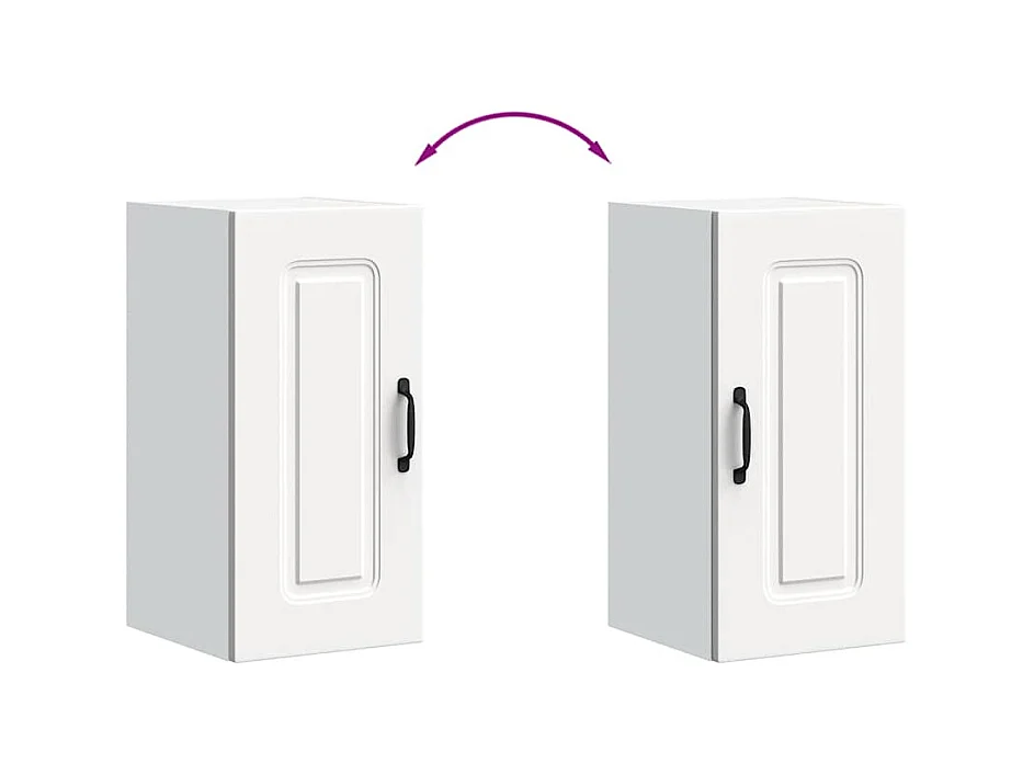 Armoire murale de cuisine Kalmar blanc bois d'ingénierie