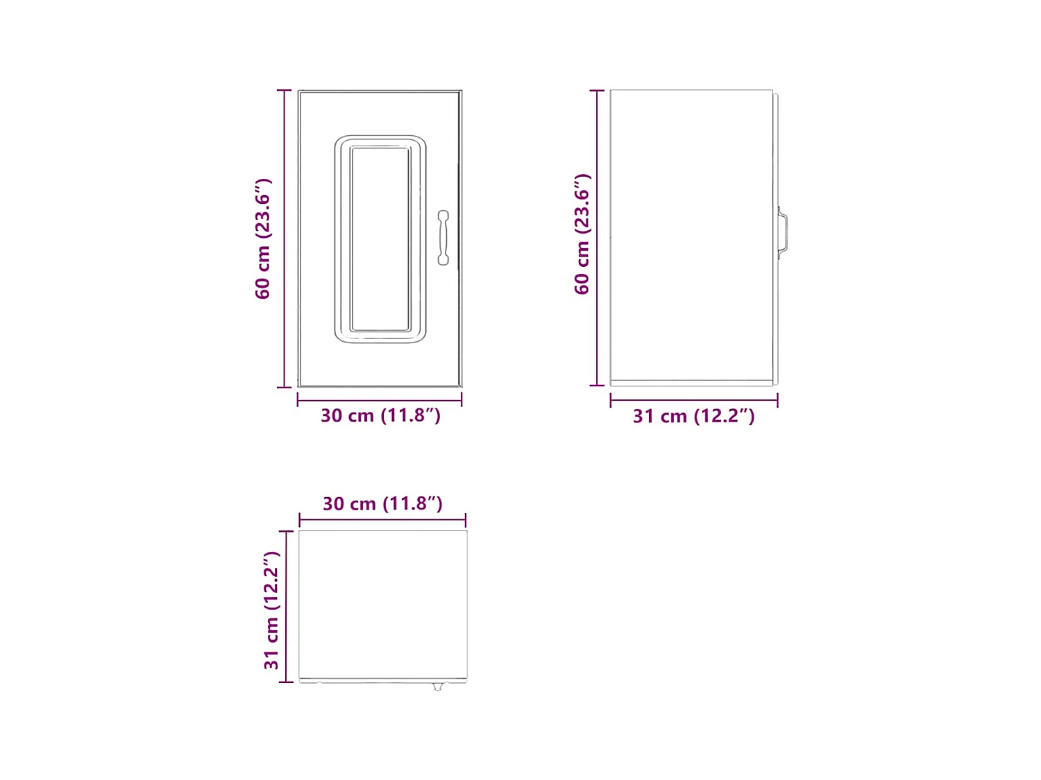 Armoire murale de cuisine Kalmar blanc bois d'ingénierie