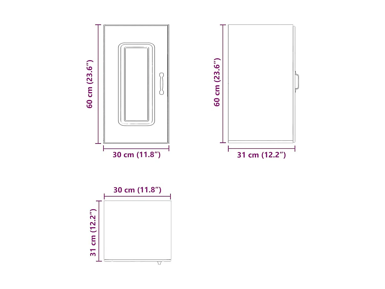 Armoire murale de cuisine Kalmar blanc bois d'ingénierie