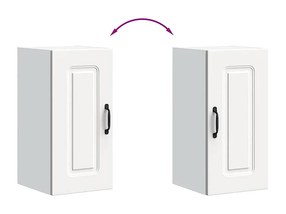 Armoire murale de cuisine Kalmar blanc bois d'ingénierie