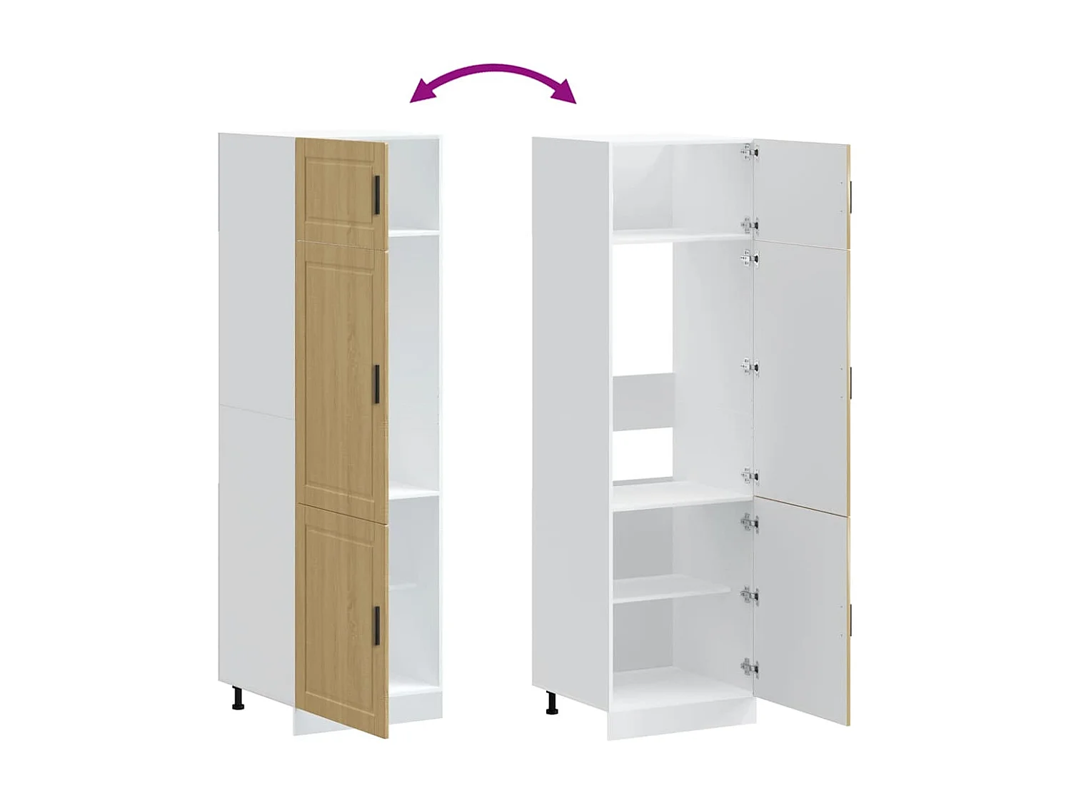 Mueble de cocina Porto de madera contrachapada roble sonoma