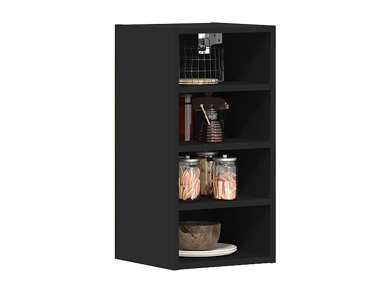 Armoire suspendue "Riga" Noir 30 x 29,5 x 60 cm Bois d'ingénierie