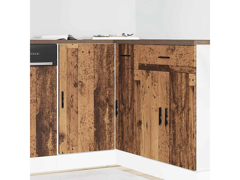 Onderkast Lyon bewerkt hout oud houtkleurig