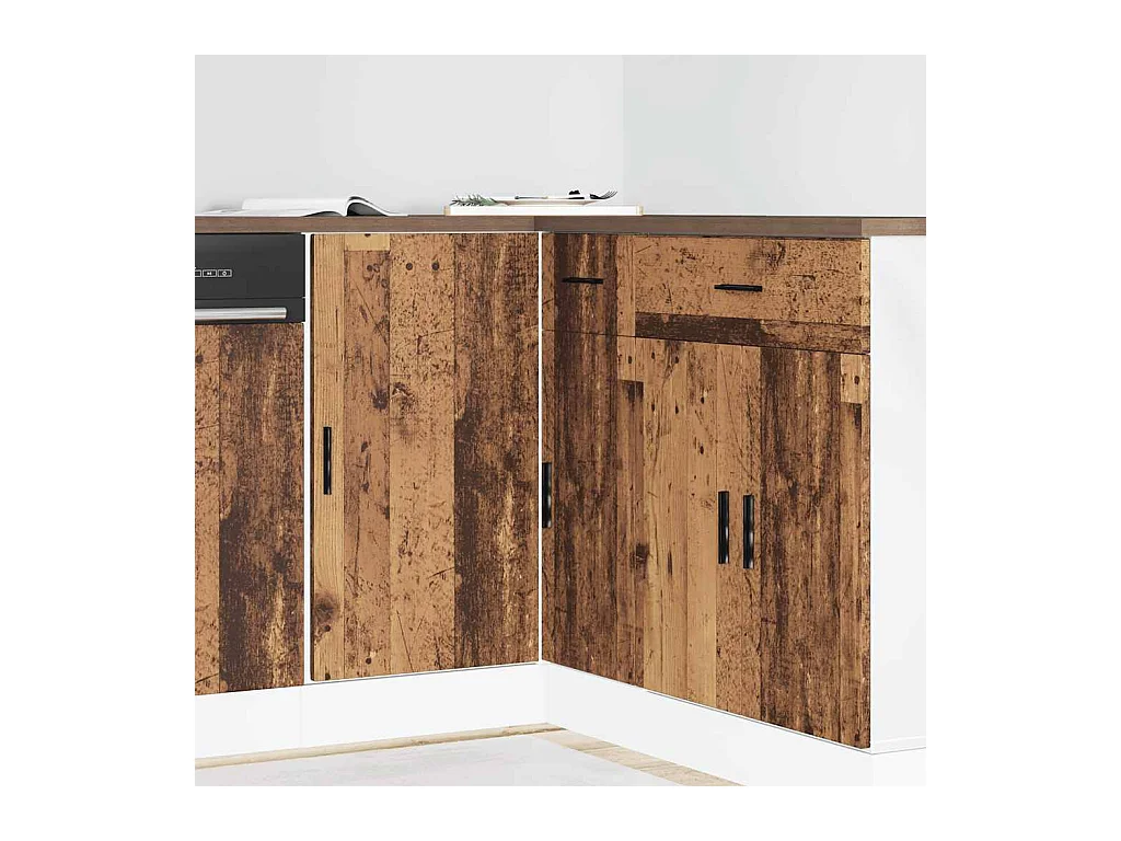 Onderkast Lyon bewerkt hout oud houtkleurig