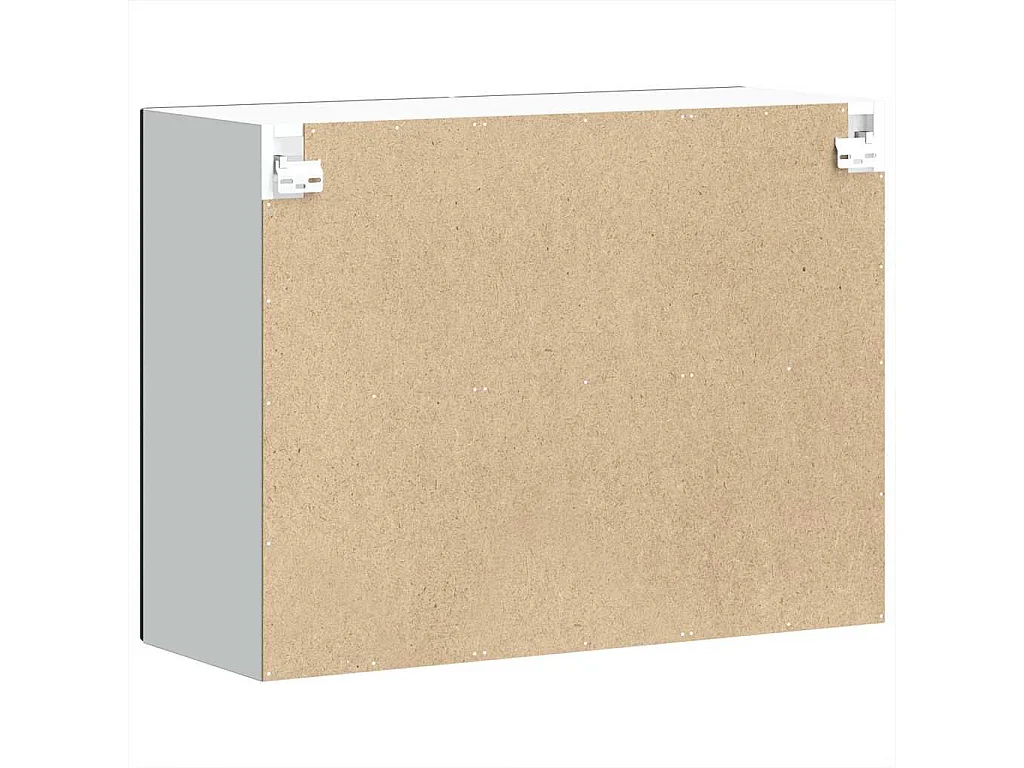 Küchen-Hängeschrank mit Glastür Lucca Schwarz Holzwerkstoff